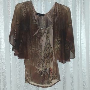 B.L.E.U. flowing, sheer top